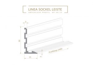 AP 30/15 - bündige Fliesen & Fliesensockel, Massivbau, 2,4m