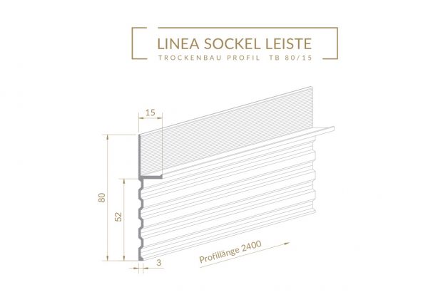TB 80/15 - Profil für einlagigen Trockenbau, 2,4m