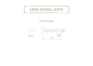 Montageschrauben Linsenkopf 3,5x19mm, 200 Pkg