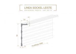 UNI 50/15 Universal Profil 2,0m