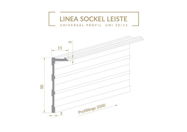 UNI 50/15 Universal Profil 2,0m