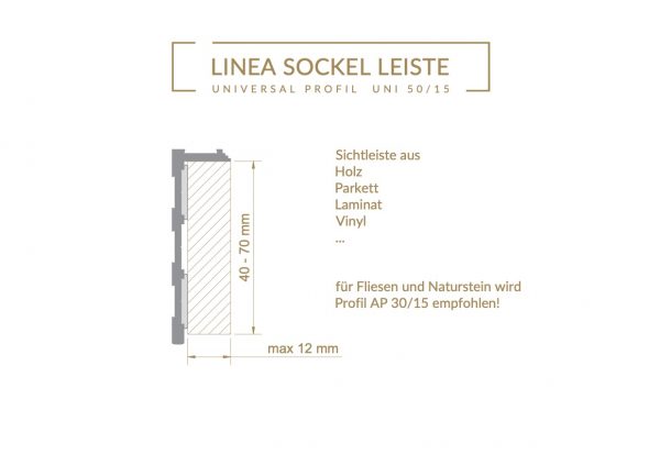 UNI 50/15 Universal Profil 2,0m – Bild 2