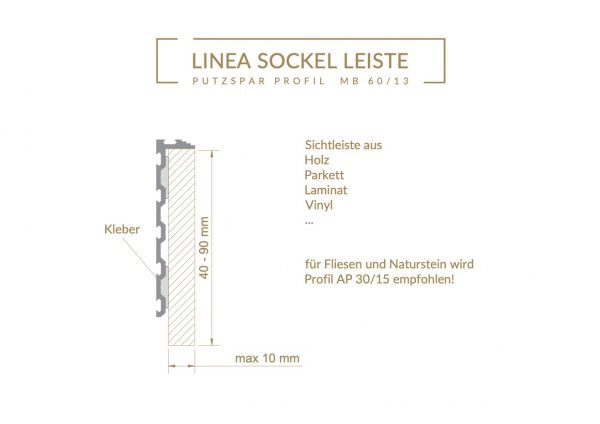 MB 60/13 - Putzspar Profil 2,4m – Bild 2
