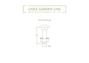 Schrauben fuer Rasenkante 6x25mm, 40 Pkg