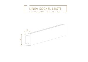 Schutzgummi für bündiges LED 13/22, 1m