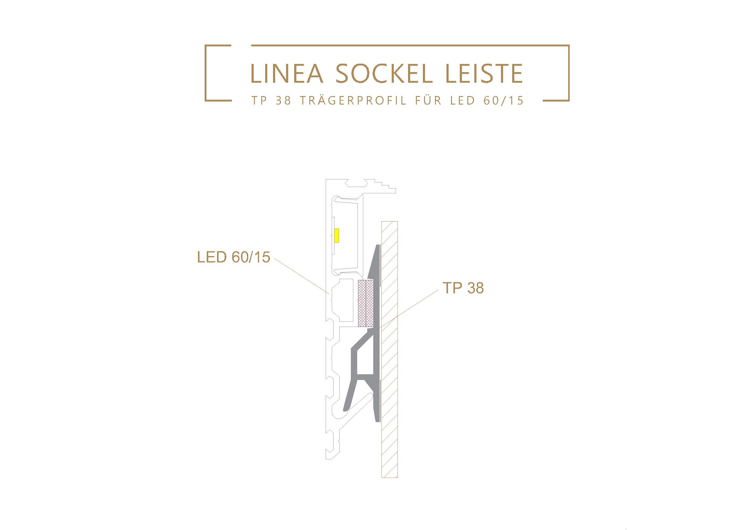 Trägerprofil für LED Sockelleiste